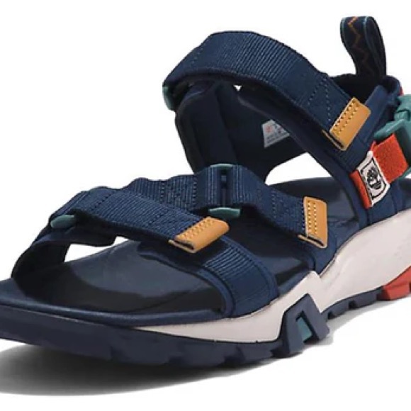 TIMBERLAND Timberland Garrison Trail 'Navy Blue Yellow Orange' Sandals Size 13 - Picture 13 of 13